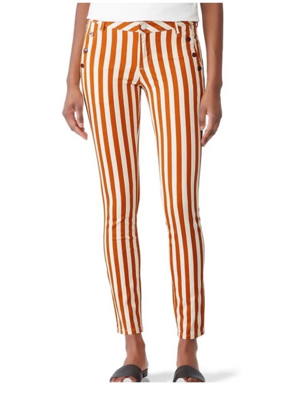 Scotch & Soda Maison Scotch Striped Mid-Rise Skinny Jeans 30/32